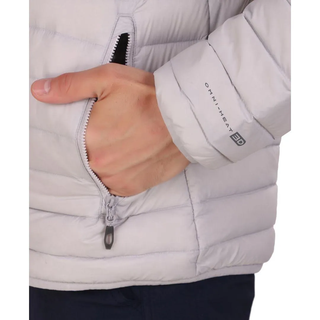 Columbia Men Grey Omni-Heat 3D Alpha Trail Hooded Down Jacket