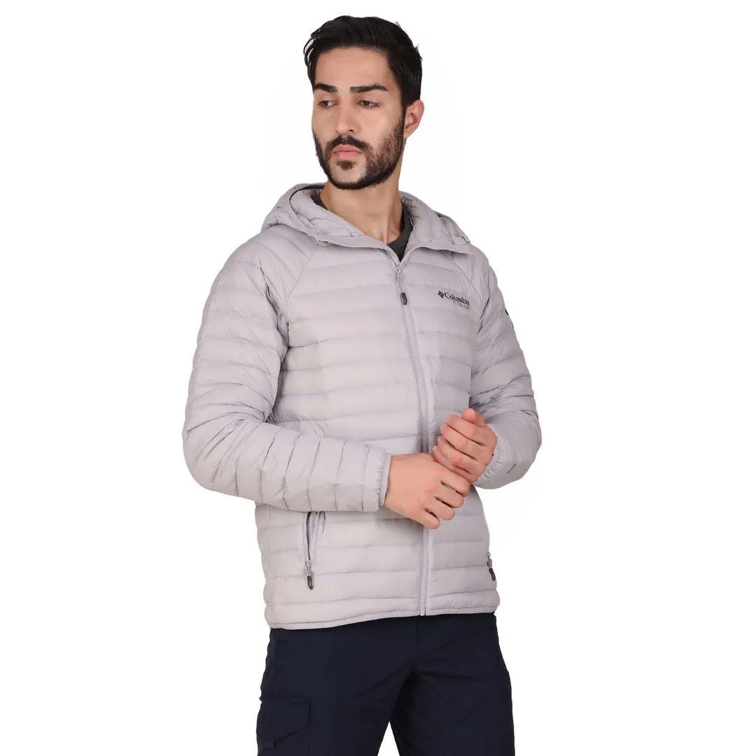 Columbia Men Grey Omni-Heat 3D Alpha Trail Hooded Down Jacket