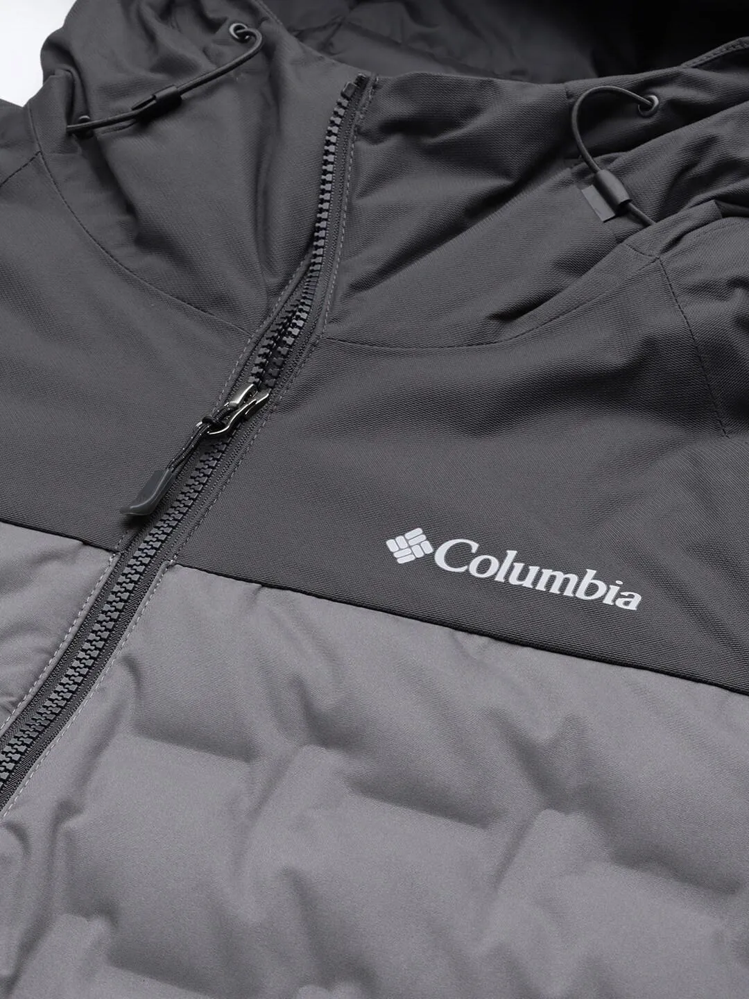 Columbia Men Grey Omni-Heat Infinity Grand Trek II Hooded Down Jacket