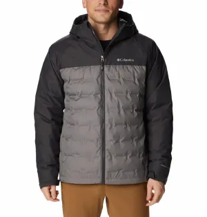 Columbia Men Grey Omni-Heat Infinity Grand Trek II Hooded Down Jacket