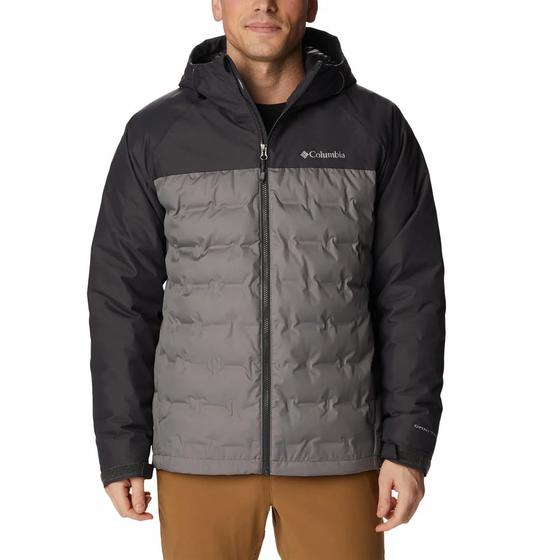 Columbia Men Grey Omni-Heat Infinity Grand Trek II Hooded Down Jacket