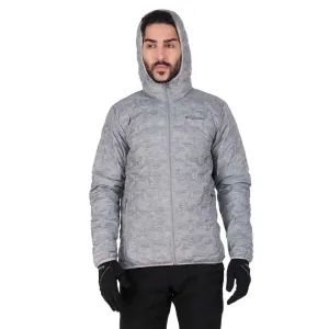 Columbia Men Grey Omni-Heat Reflective Delta Ridge Hooded Down Jacket