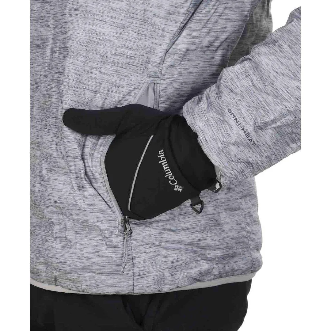 Columbia Men Grey Omni-Heat Reflective Delta Ridge Hooded Down Jacket