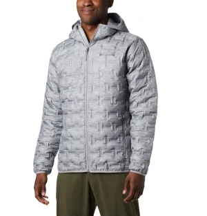 Columbia Men Grey Omni-Heat Reflective Delta Ridge Hooded Down Jacket