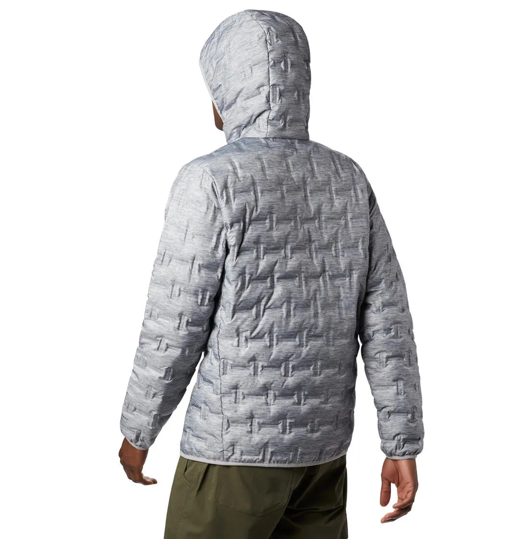 Columbia Men Grey Omni-Heat Reflective Delta Ridge Hooded Down Jacket