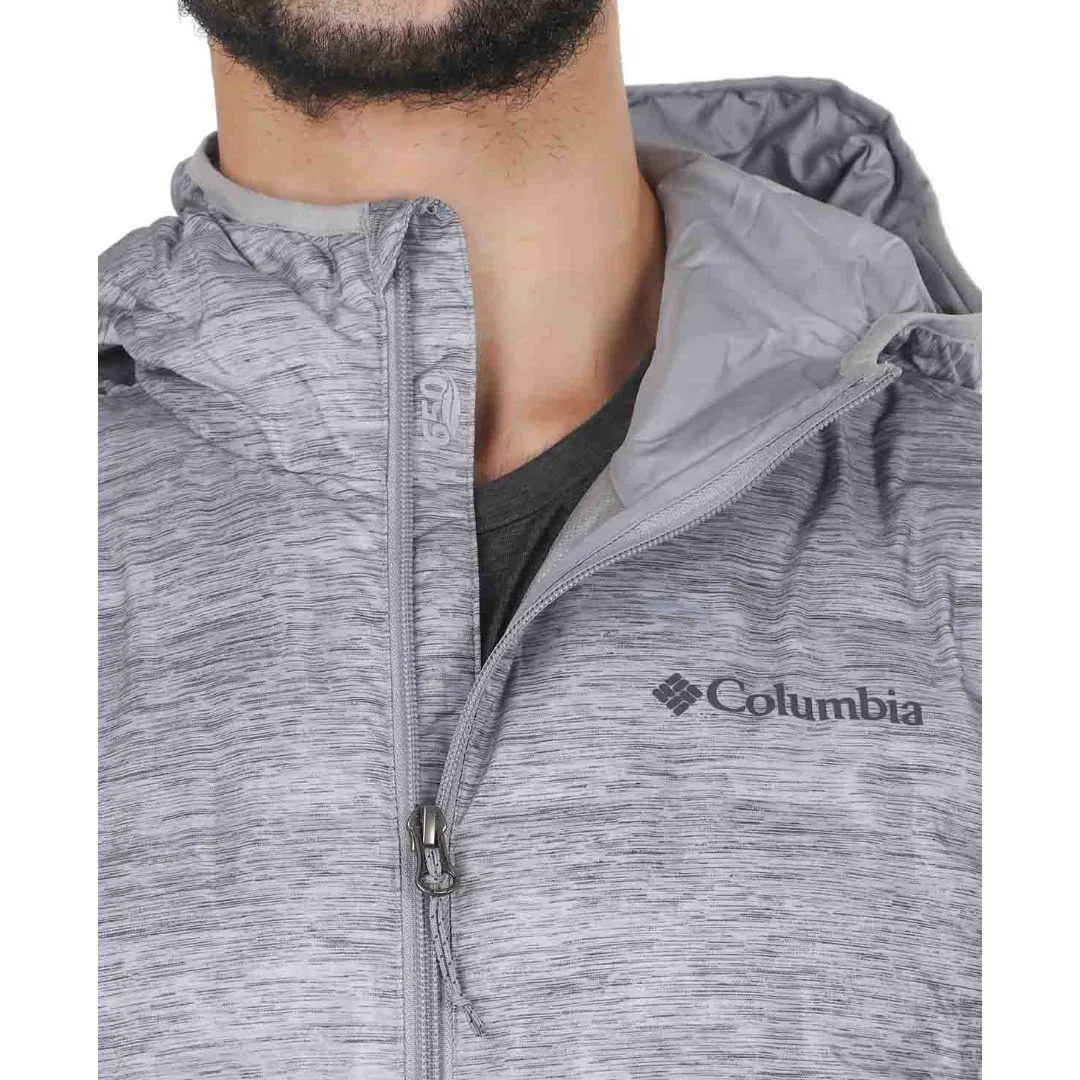 Columbia Men Grey Omni-Heat Reflective Delta Ridge Hooded Down Jacket