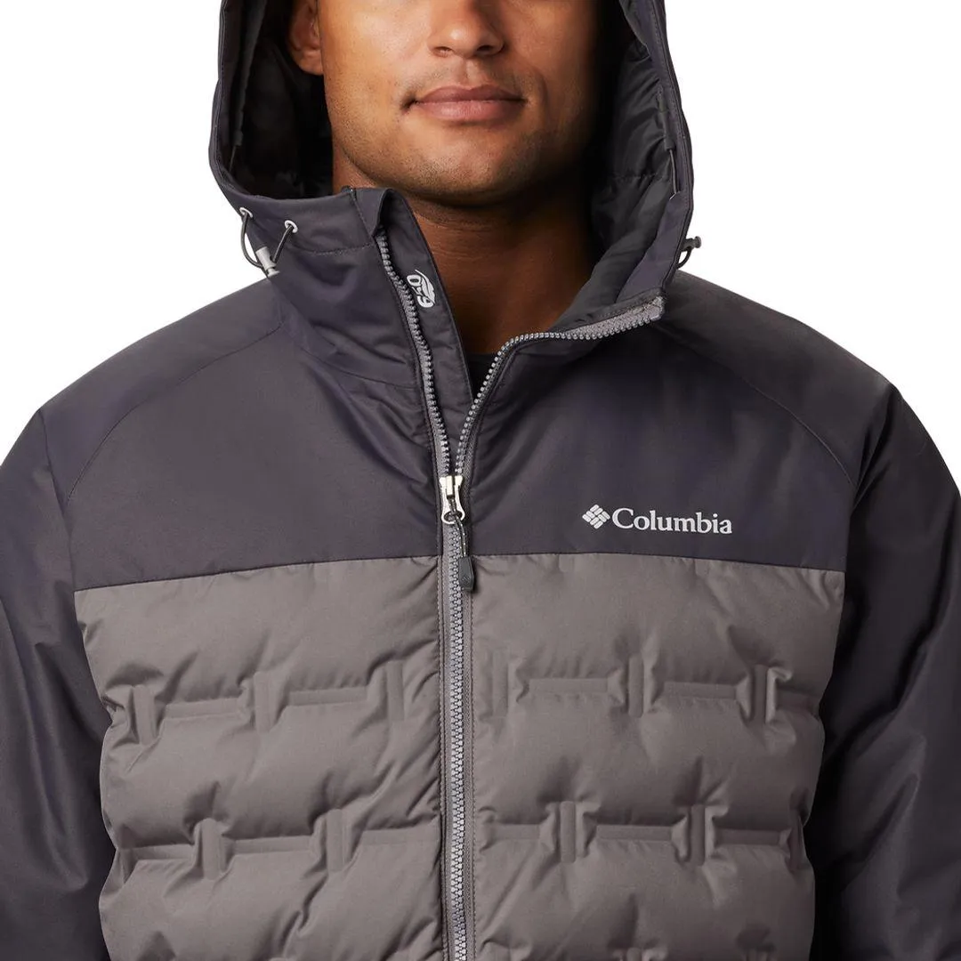 Columbia Men Grey Omni-Heat Reflective Grand Trek Down Jacket
