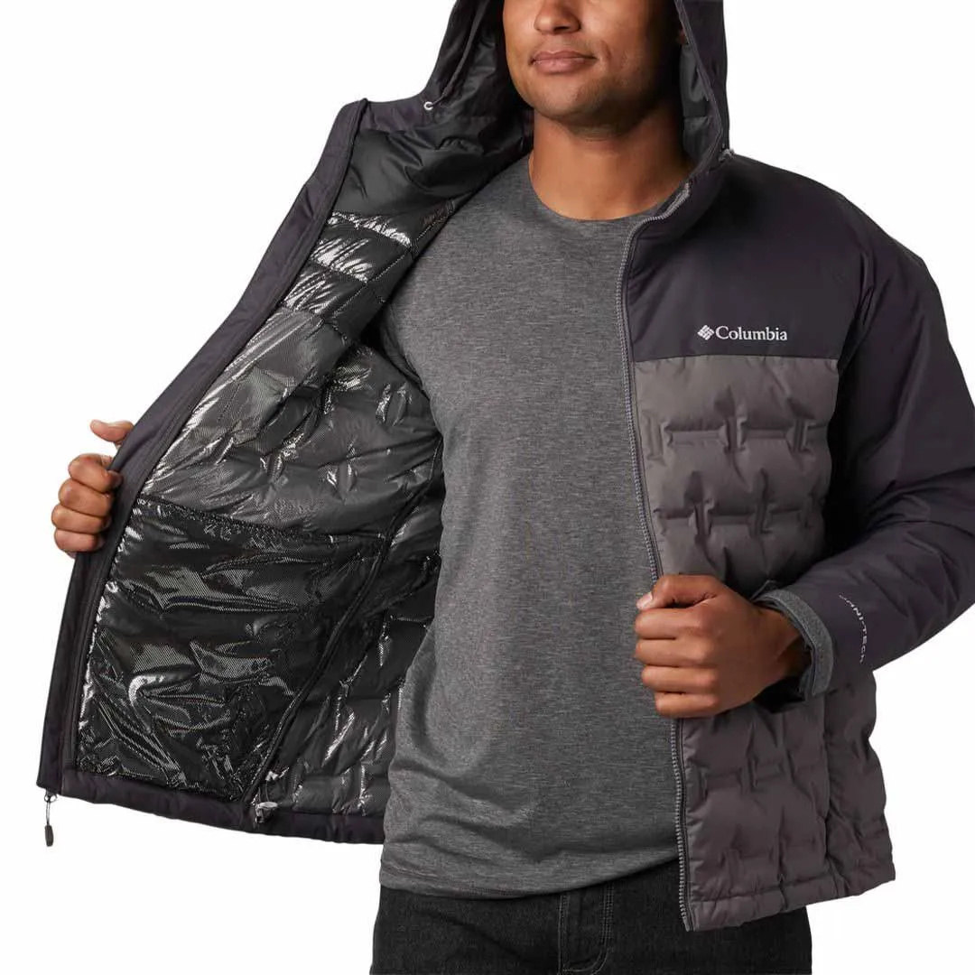 Columbia Men Grey Omni-Heat Reflective Grand Trek Down Jacket