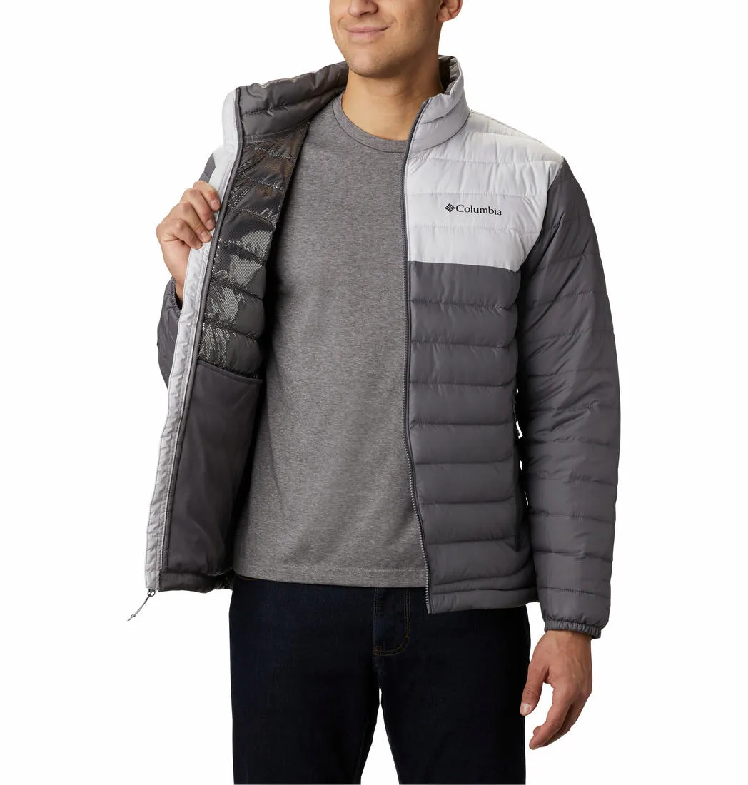 Columbia Men Grey Omni-Heat Reflective Powder Lite Jacket
