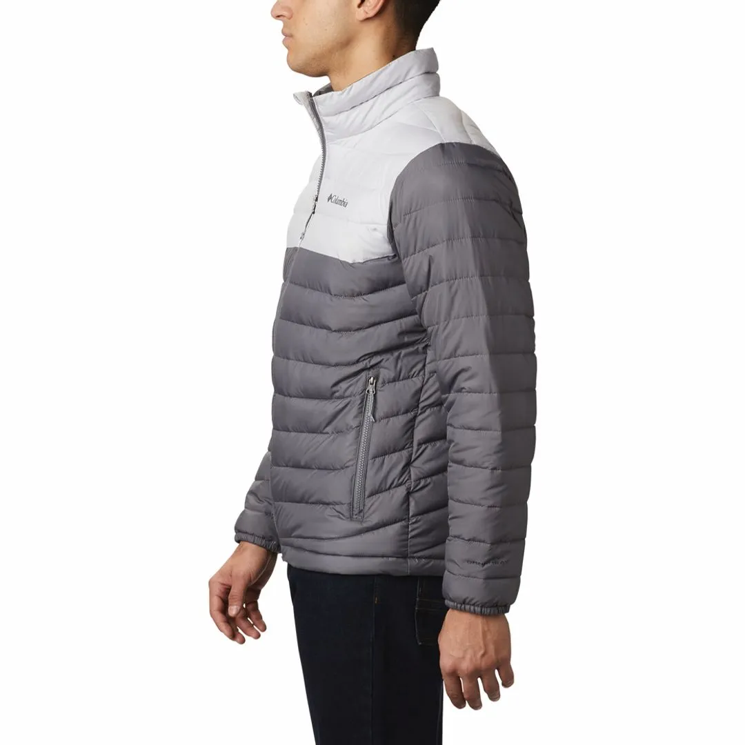 Columbia Men Grey Omni-Heat Reflective Powder Lite Jacket