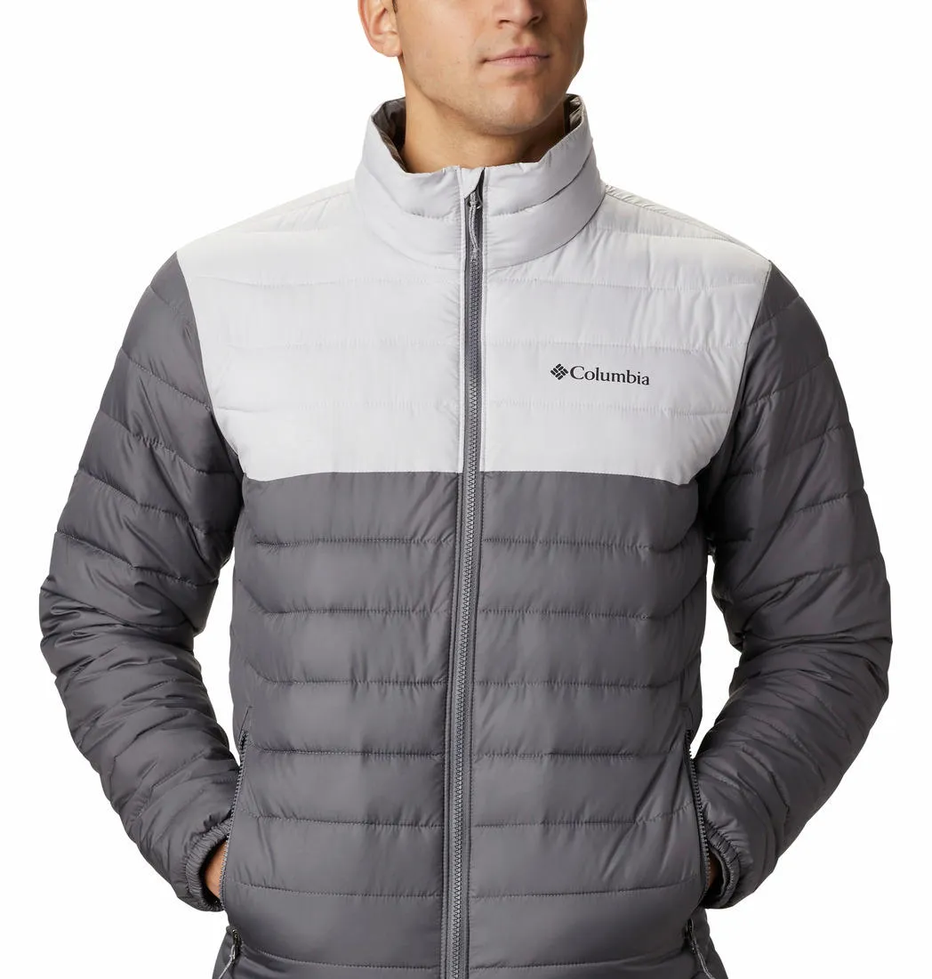 Columbia Men Grey Omni-Heat Reflective Powder Lite Jacket