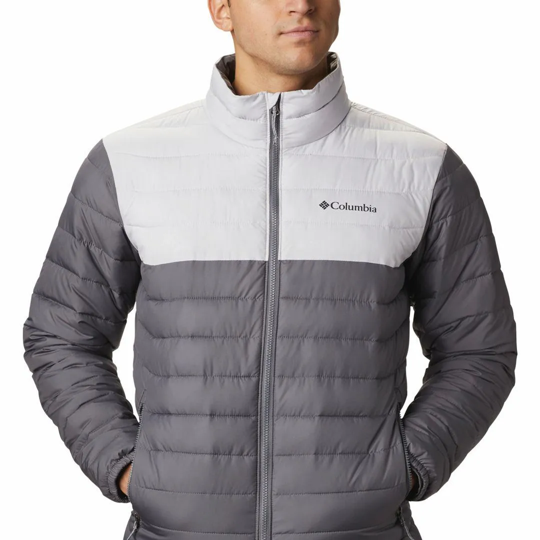 Columbia Men Grey Omni-Heat Reflective Powder Lite Jacket