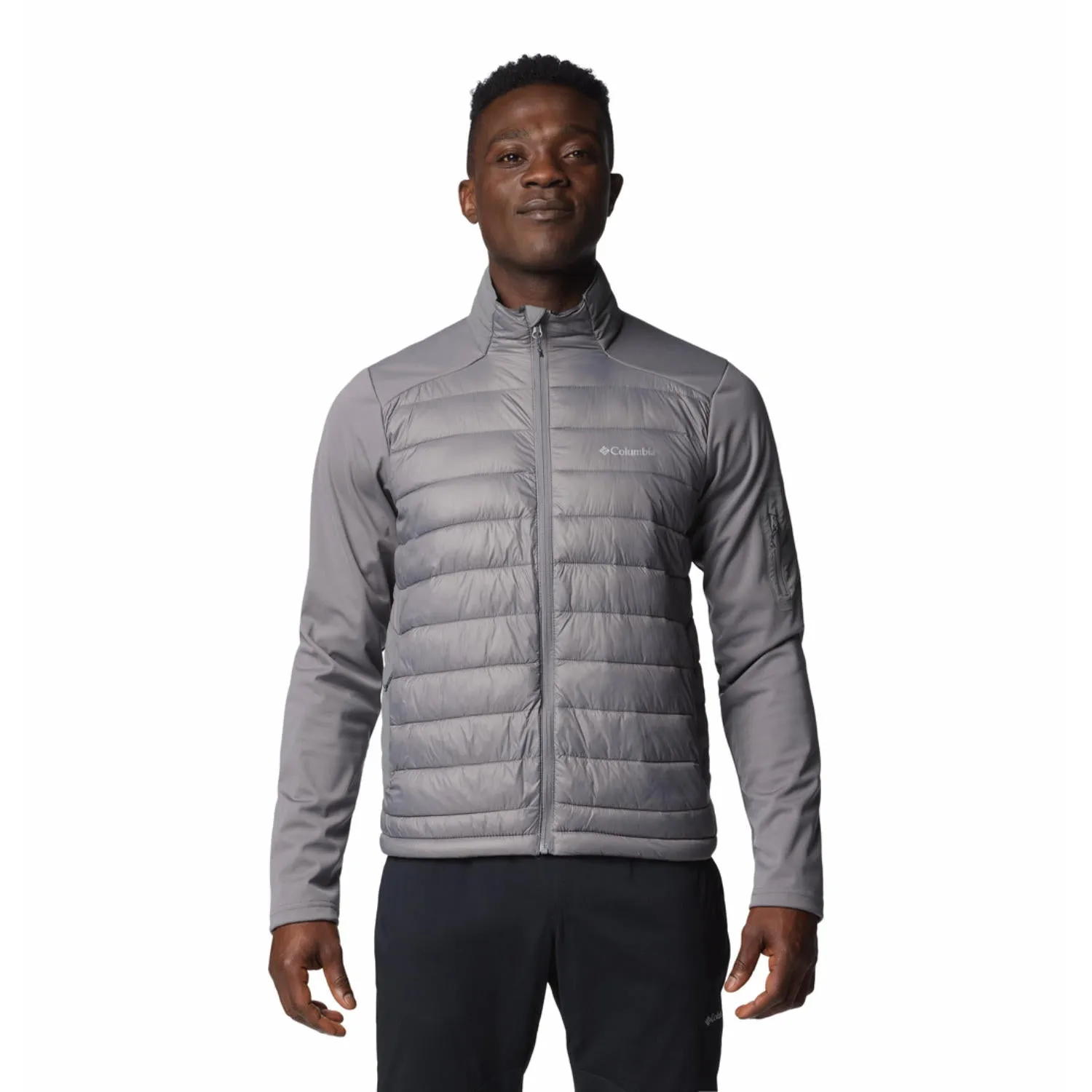 Columbia Men Grey Omni-Shield Tech Hybrid Softshell Jacket