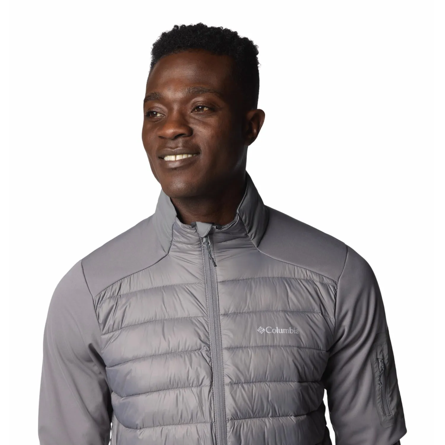 Columbia Men Grey Omni-Shield Tech Hybrid Softshell Jacket