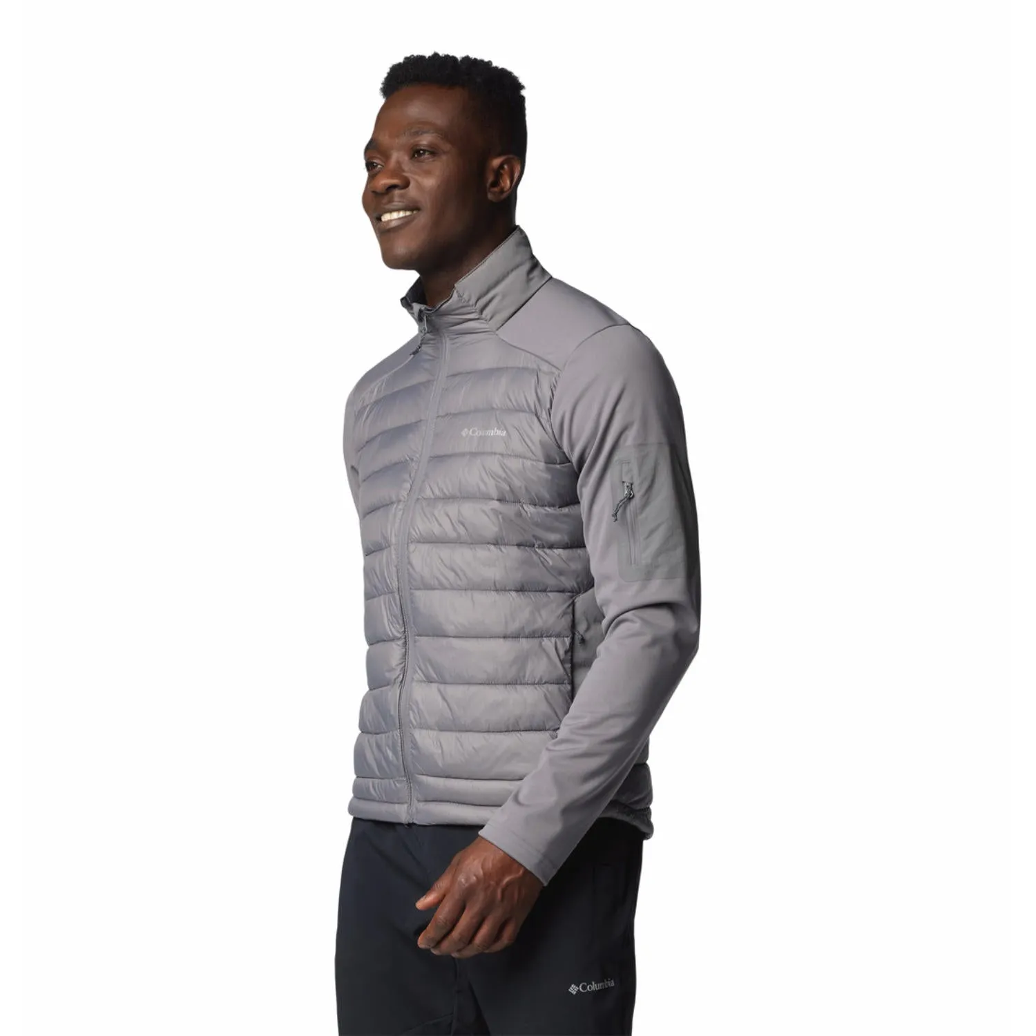 Columbia Men Grey Omni-Shield Tech Hybrid Softshell Jacket