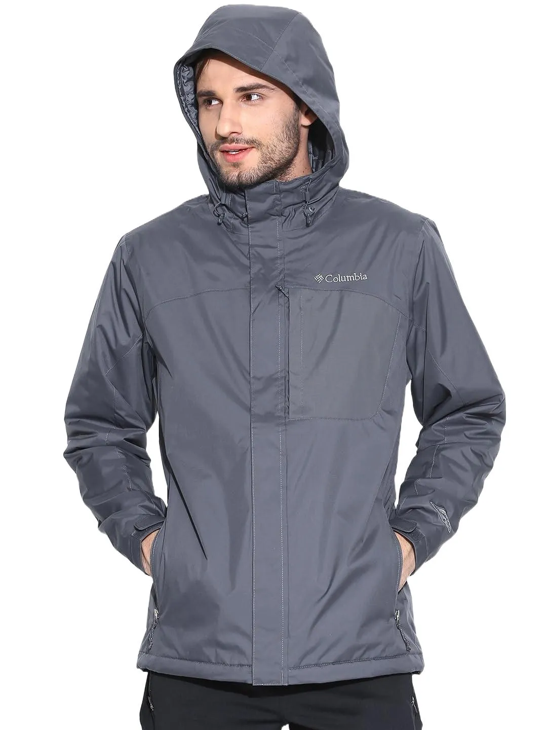 Columbia Men Grey Omni-Tech Emerson Mountain Jacket