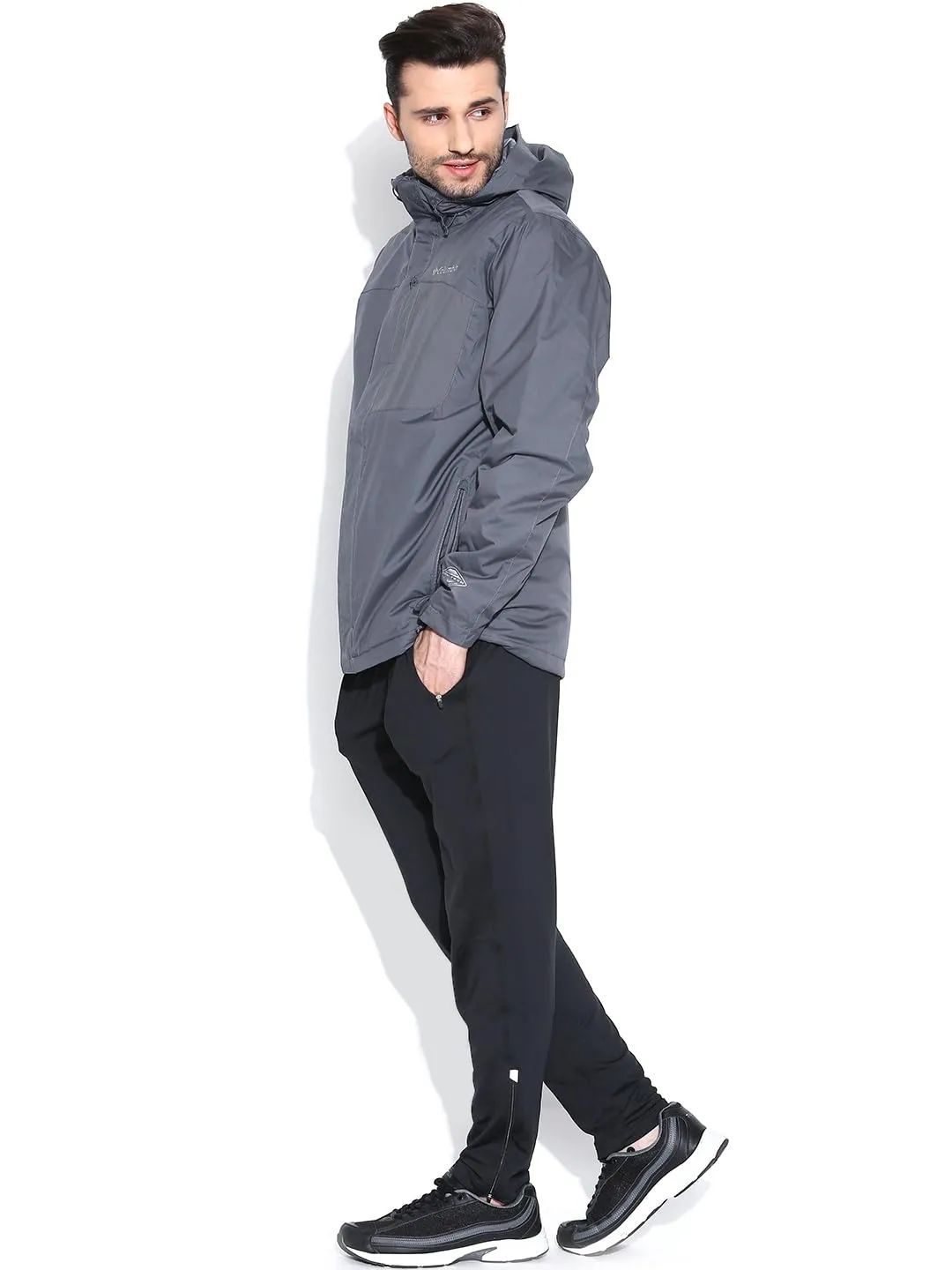 Columbia Men Grey Omni-Tech Emerson Mountain Jacket