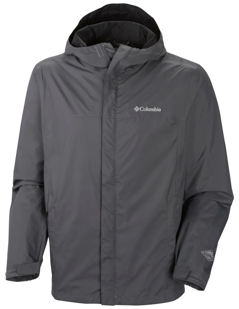 Columbia Men Grey Omni-Tech Watertight II Waterproof Rain Jacket