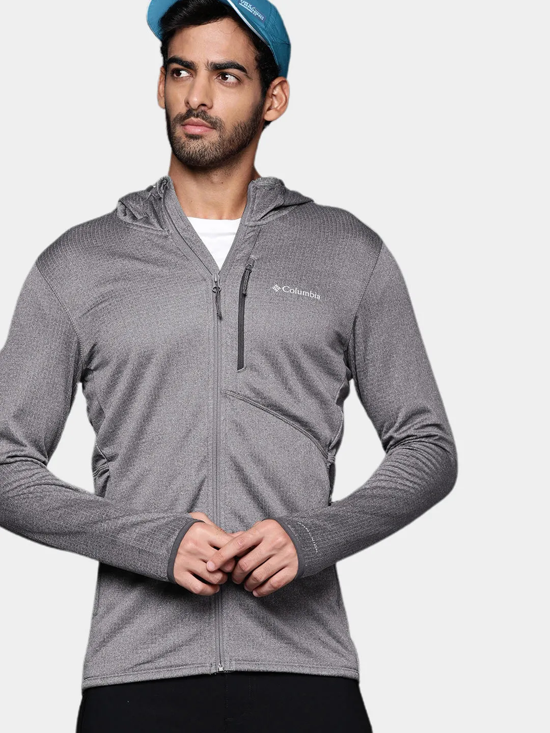 Columbia Men Grey Omni-Wick Park View Hoodie