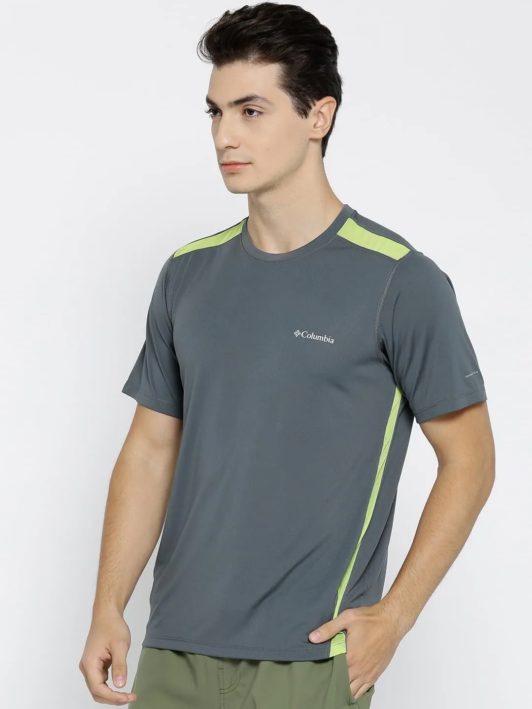 Columbia Men Grey Omni-Wick Ridge Dash Tshirt
