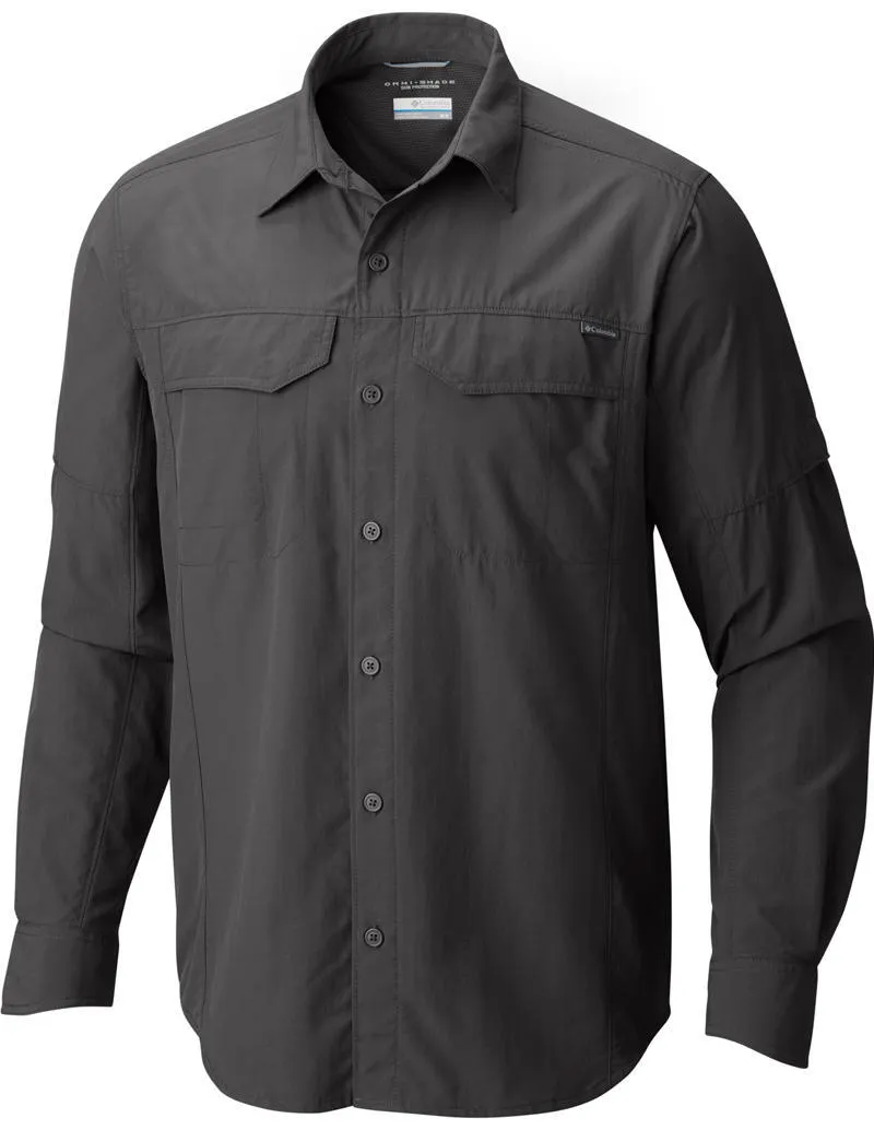 Columbia Men Grey Omni-Wick Silver Ridge Long Sleeve Shirt