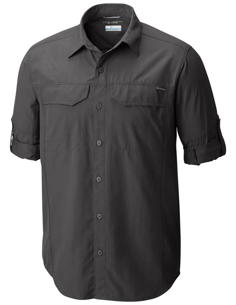 Columbia Men Grey Omni-Wick Silver Ridge Long Sleeve Shirt