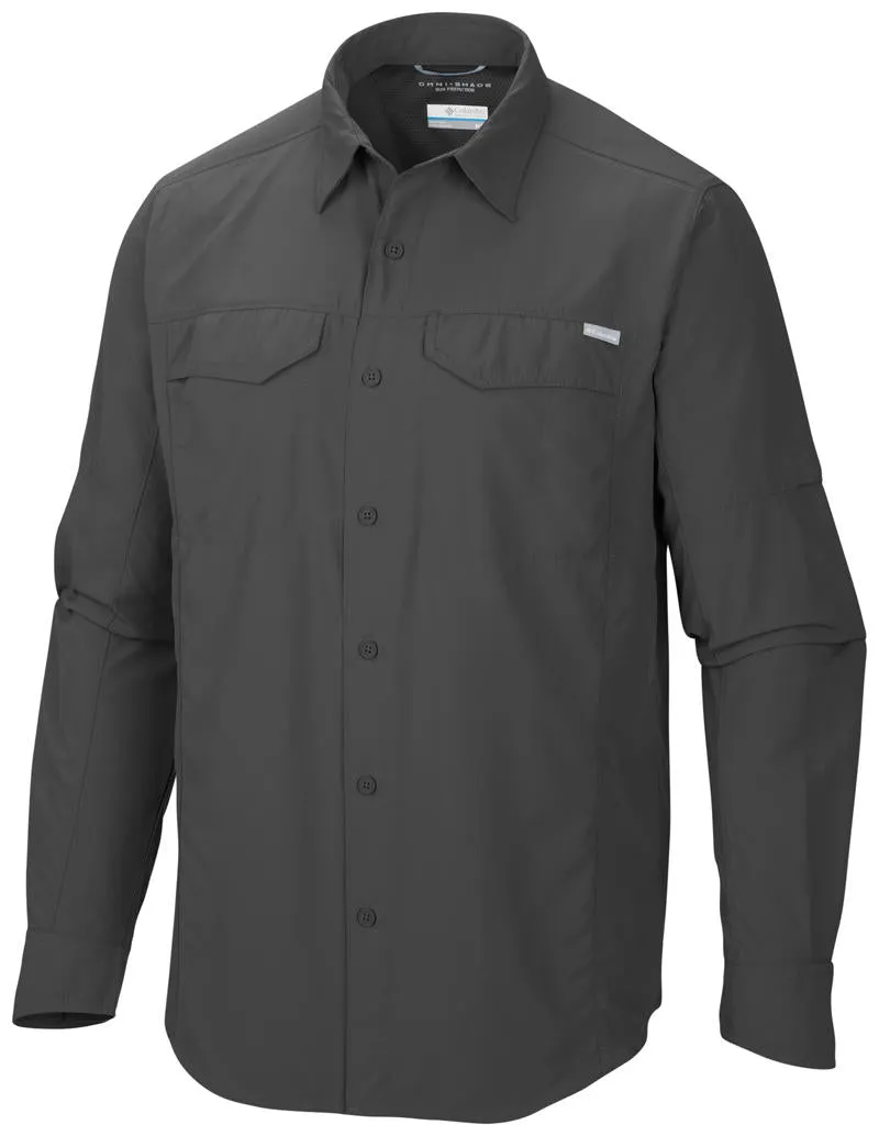 Columbia Men Grey Omni-Wick Silver Ridge Long Sleeve Shirt
