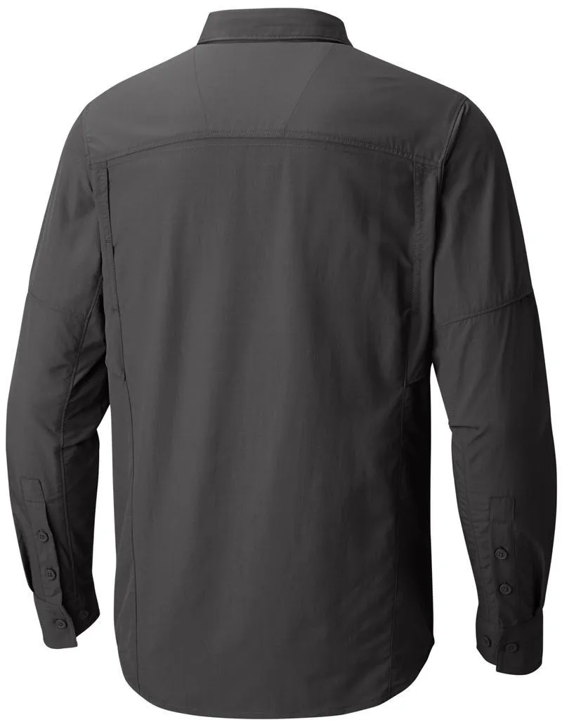 Columbia Men Grey Omni-Wick Silver Ridge Long Sleeve Shirt
