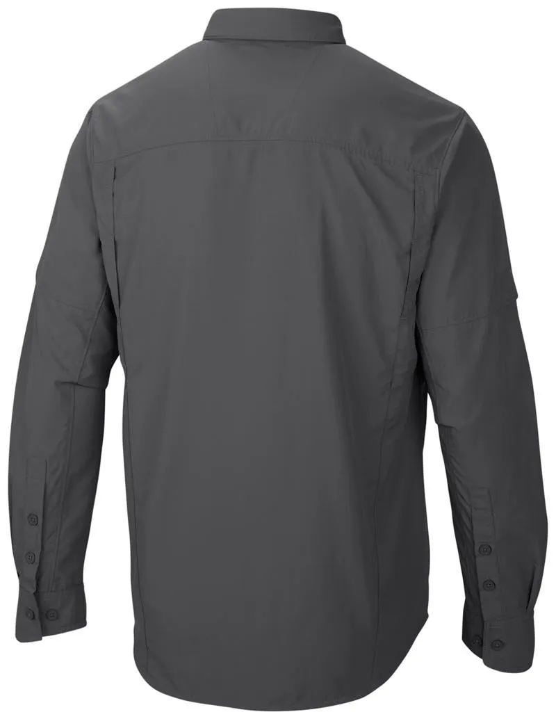 Columbia Men Grey Omni-Wick Silver Ridge Long Sleeve Shirt