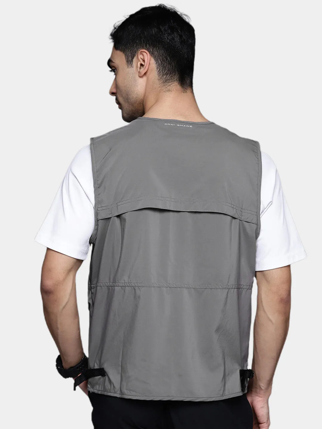 Columbia Men Grey Omni-Wick Silver Ridge Utility Gillet