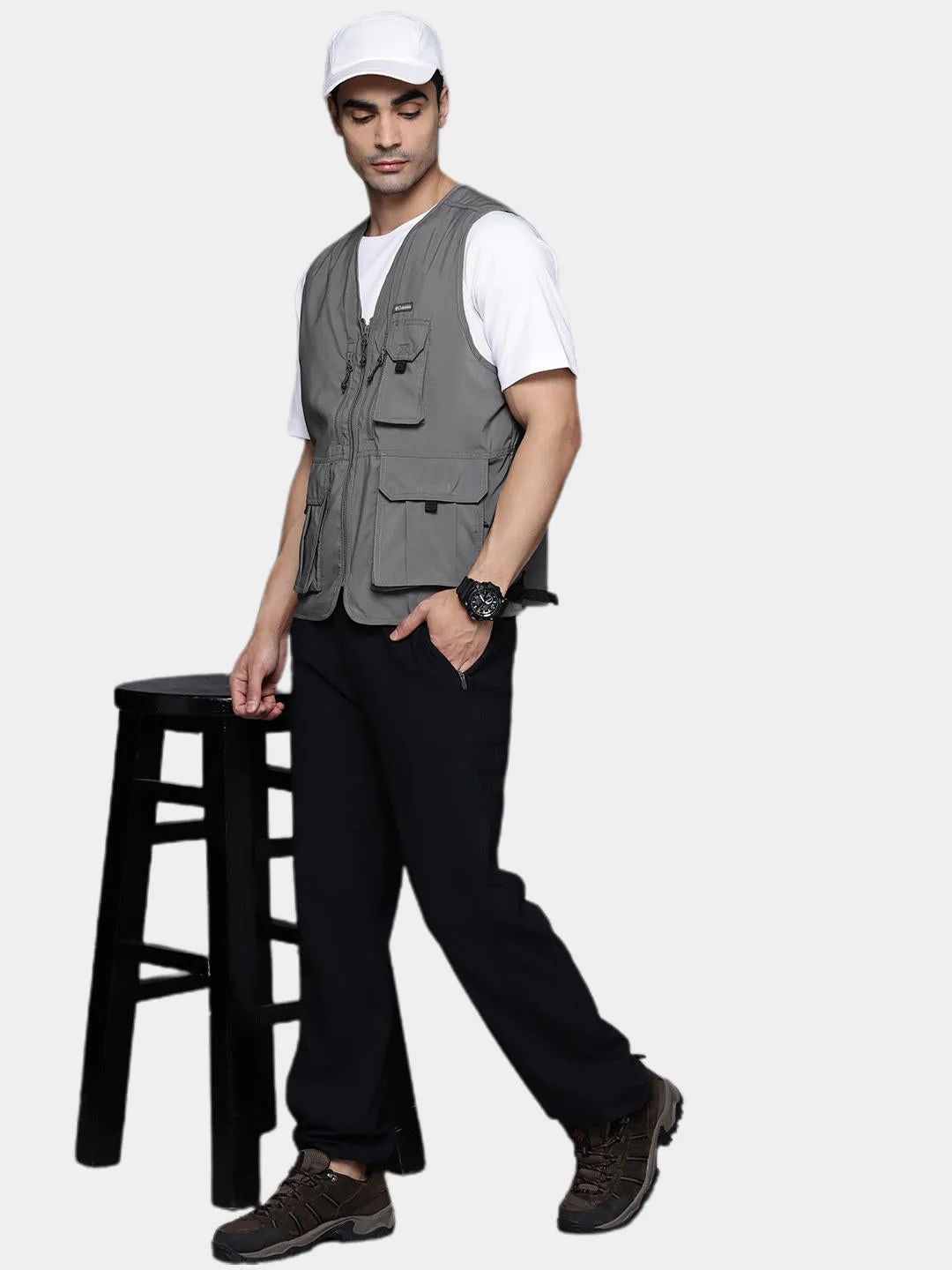 Columbia Men Grey Omni-Wick Silver Ridge Utility Gillet