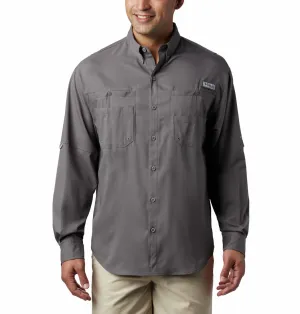 Columbia Men Grey Omni-Wick Tamiami II Long Sleeve Shirt