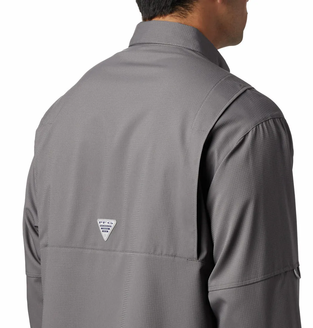 Columbia Men Grey Omni-Wick Tamiami II Long Sleeve Shirt