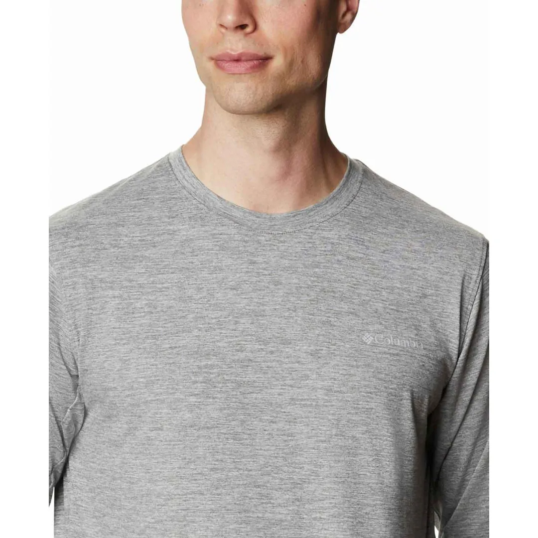 Columbia Men Grey Omni-Wick Tech Trail Crew II Tshirt