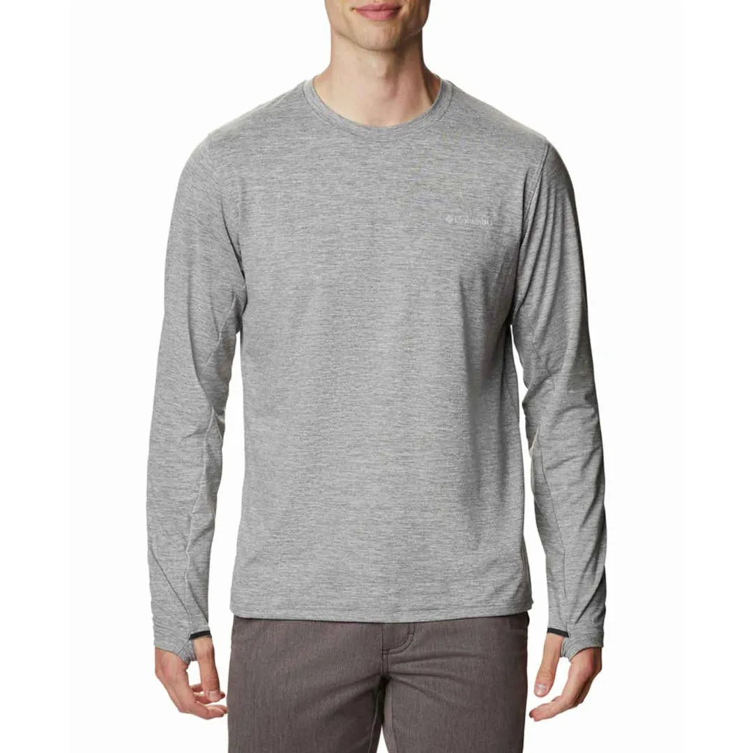 Columbia Men Grey Omni-Wick Tech Trail Crew II Tshirt