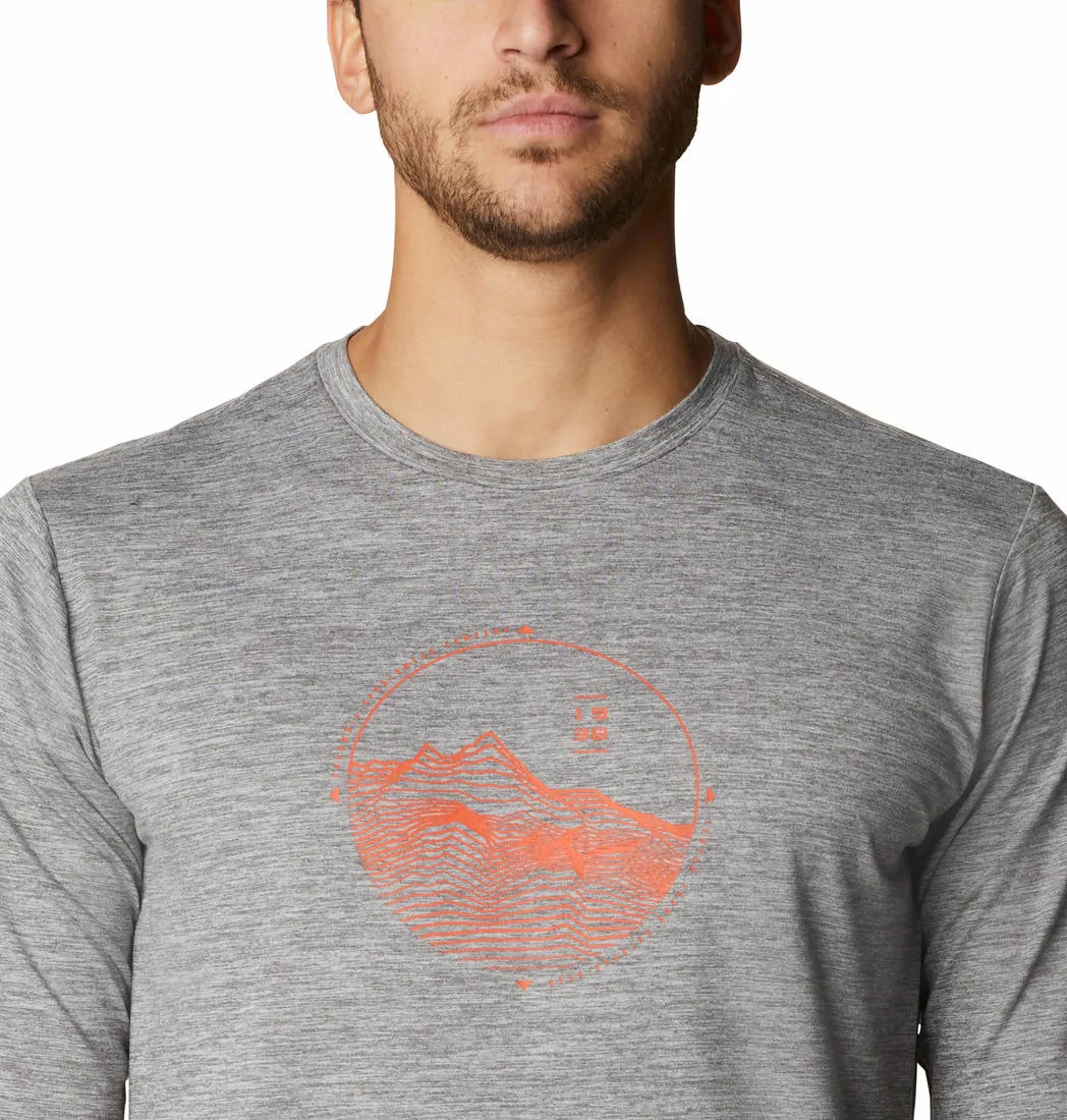 Columbia Men Grey Omni-Wick Tech Trail Graphic Tshirt
