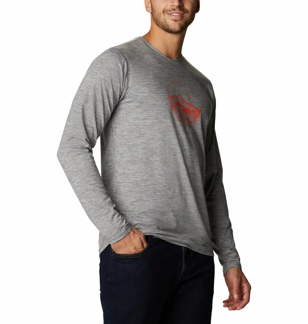 Columbia Men Grey Omni-Wick Tech Trail Graphic Tshirt