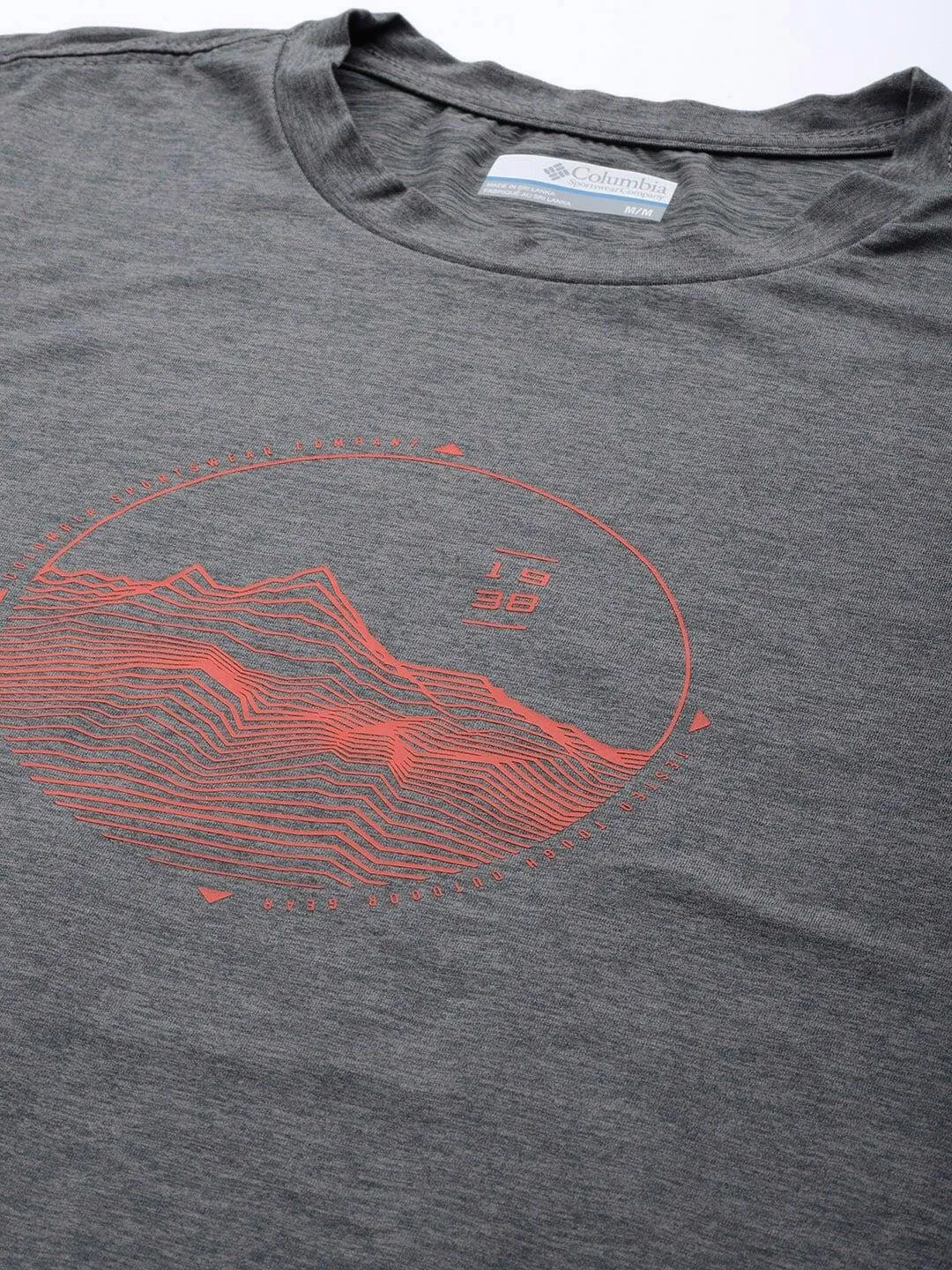 Columbia Men Grey Omni-Wick Tech Trail Graphic Tshirt