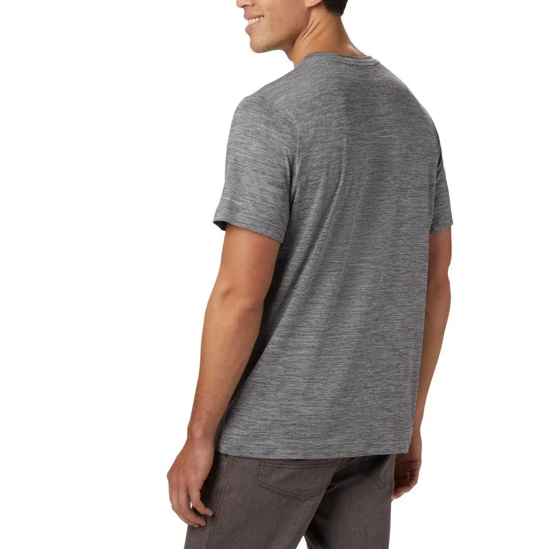 Columbia Men Grey Omni-Wick Tech Trail II V Neck Tshirt