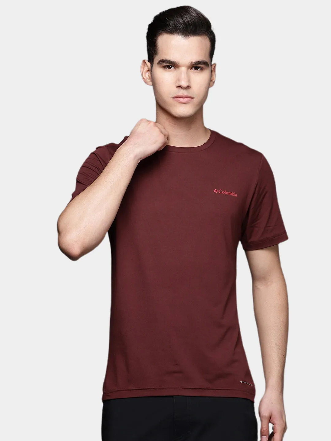 Columbia Men Maroon Omni-Wick Tech Trail Graphic Tshirt