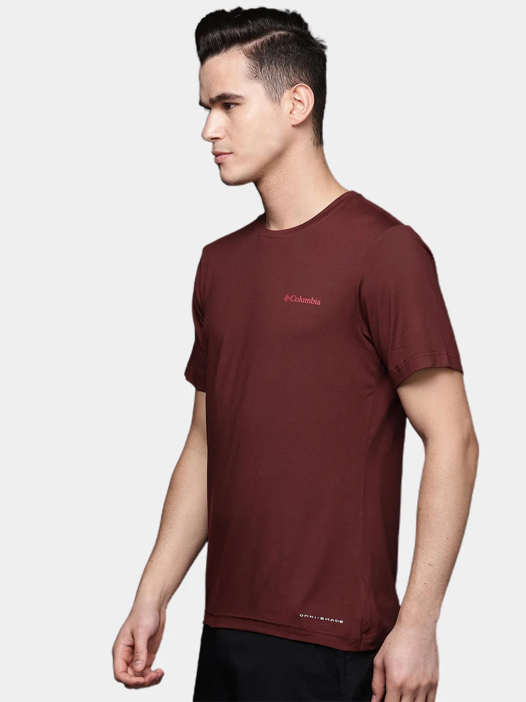 Columbia Men Maroon Omni-Wick Tech Trail Graphic Tshirt