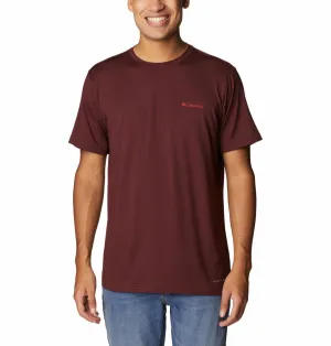 Columbia Men Maroon Omni-Wick Tech Trail Graphic Tshirt