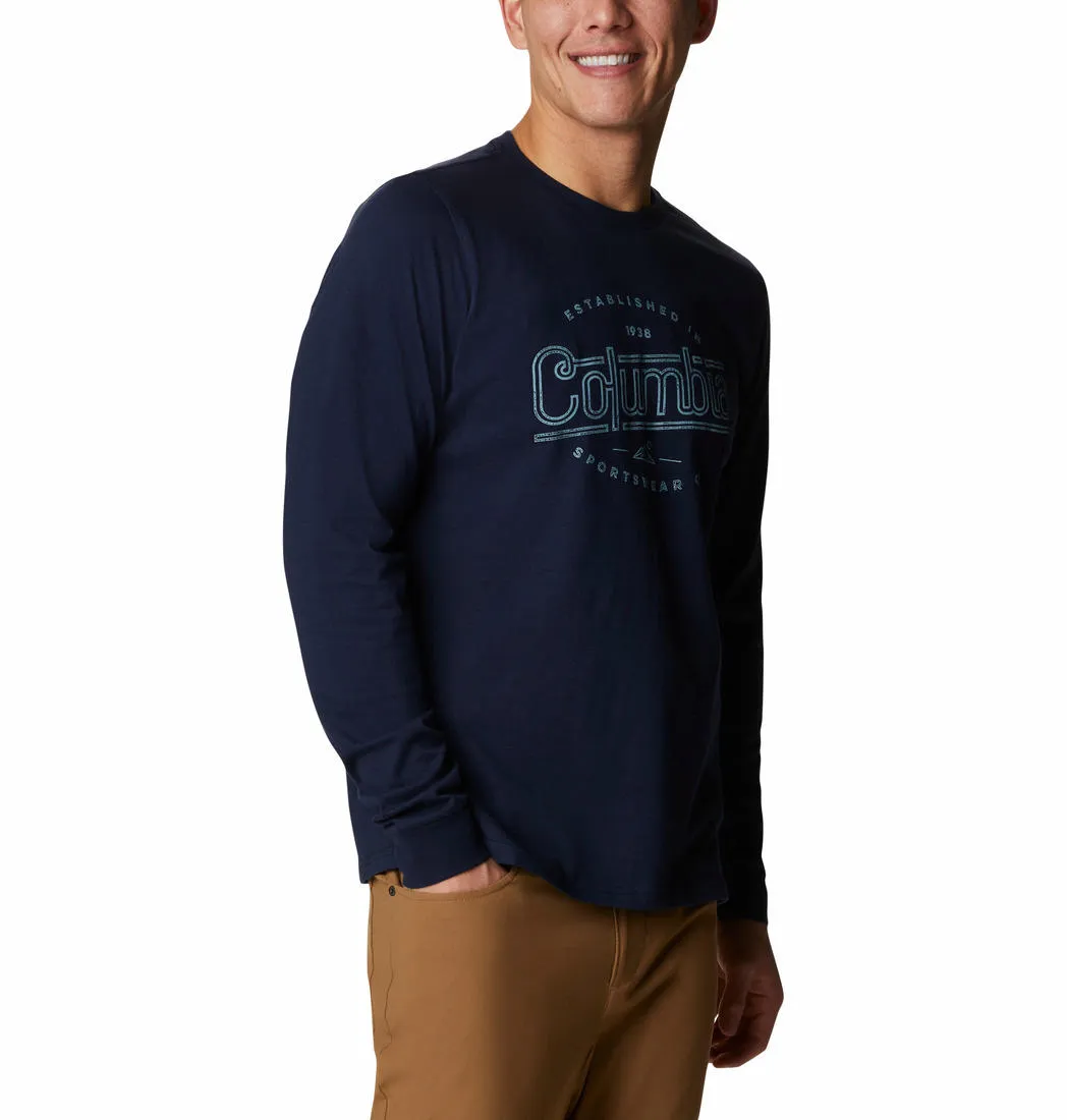Columbia Men Navy Blue Brighton Woods Graphic Tshirt