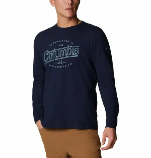 Columbia Men Navy Blue Brighton Woods Graphic Tshirt
