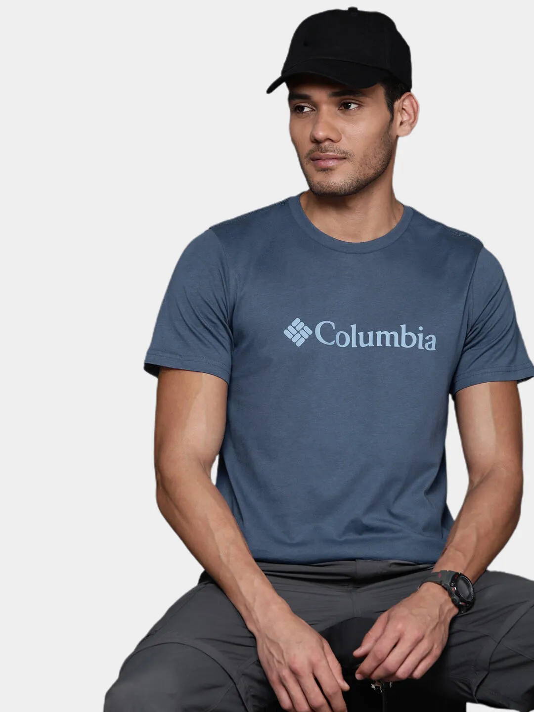 Columbia Men Navy Blue CSC Basic Logo Tshirt