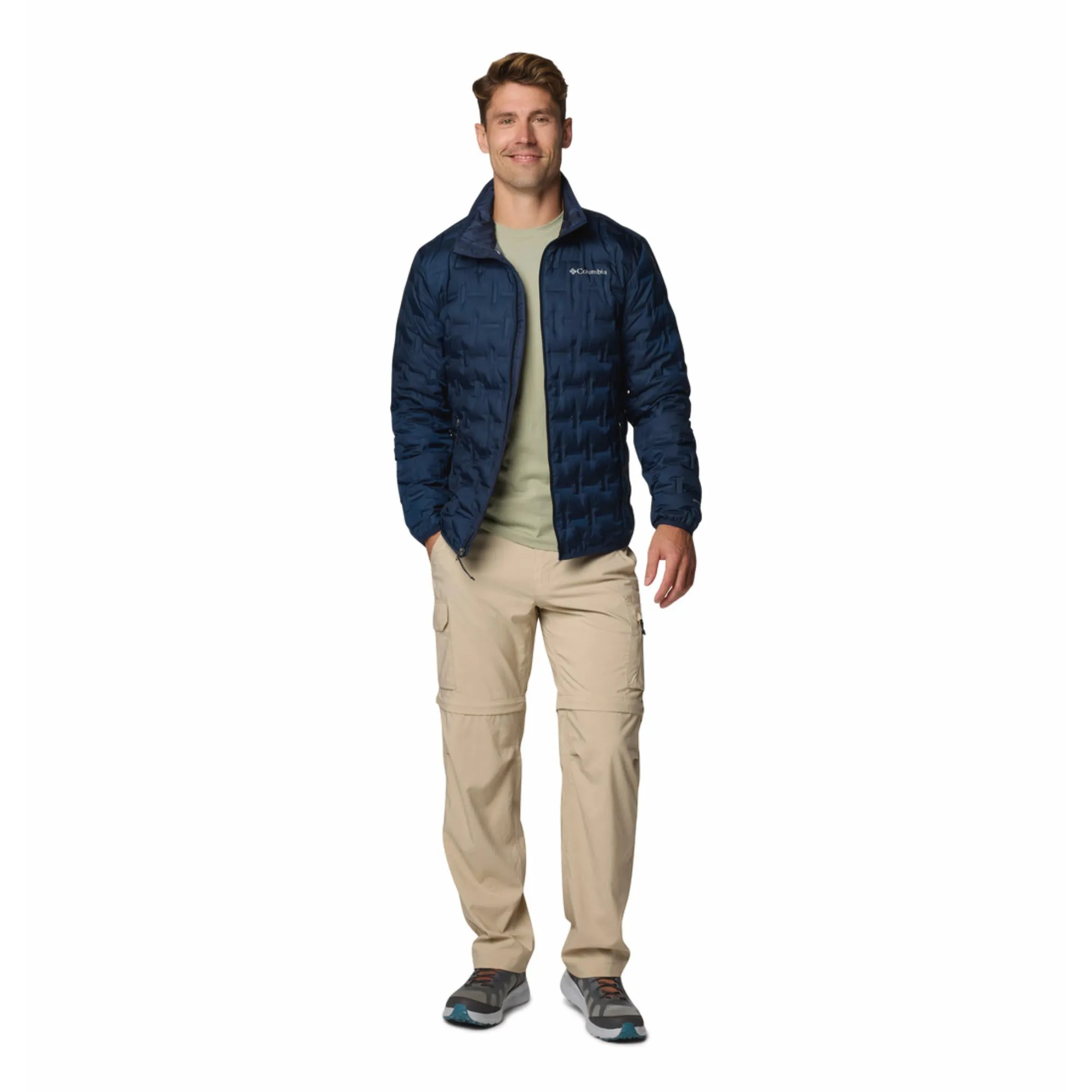 Columbia Men Navy Blue Omni-Heat Reflective Delta Ridge II Down Jacket