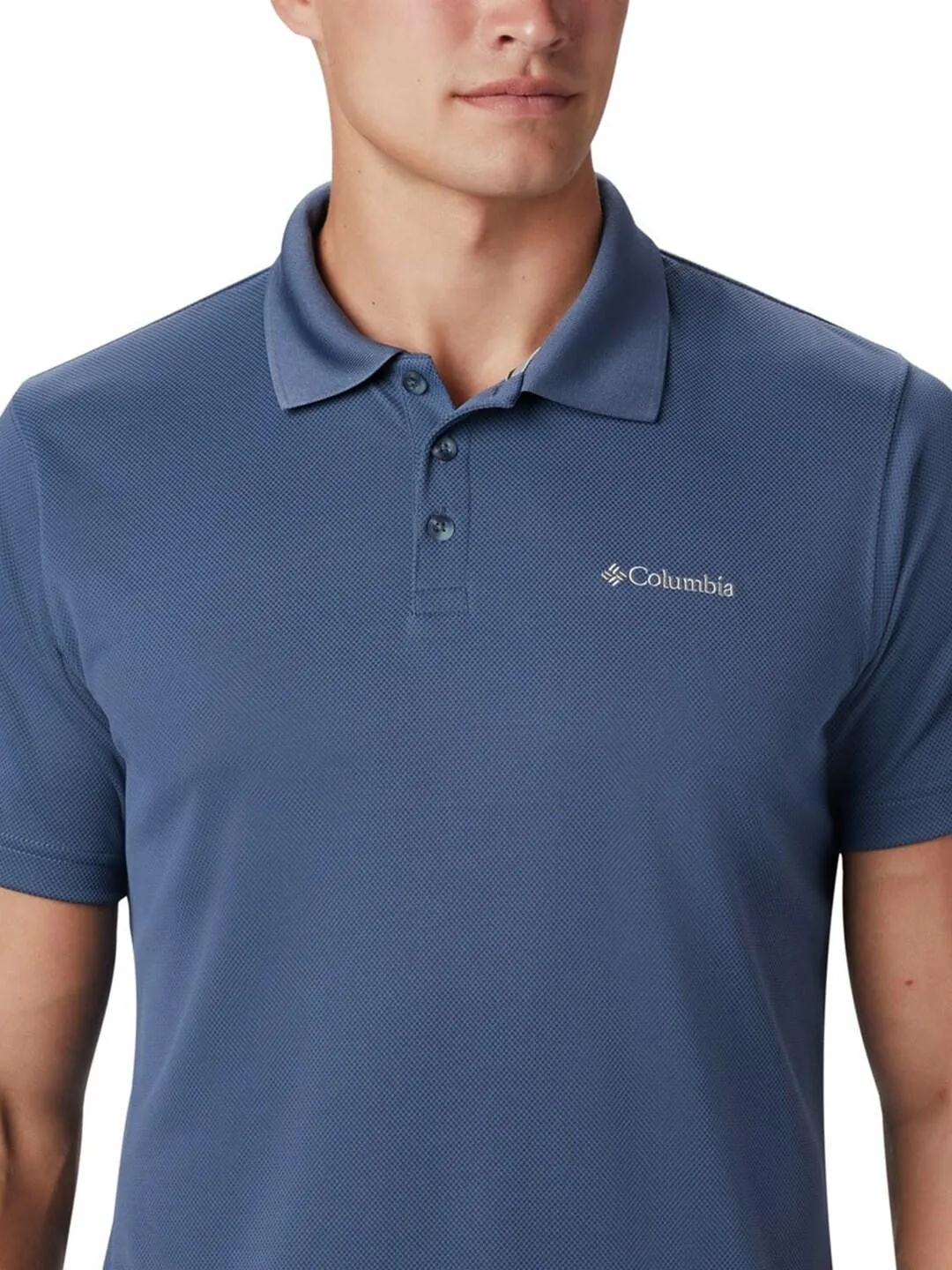 Columbia Men Navy Blue Omni-Wick Utilizer Polo Tshirt