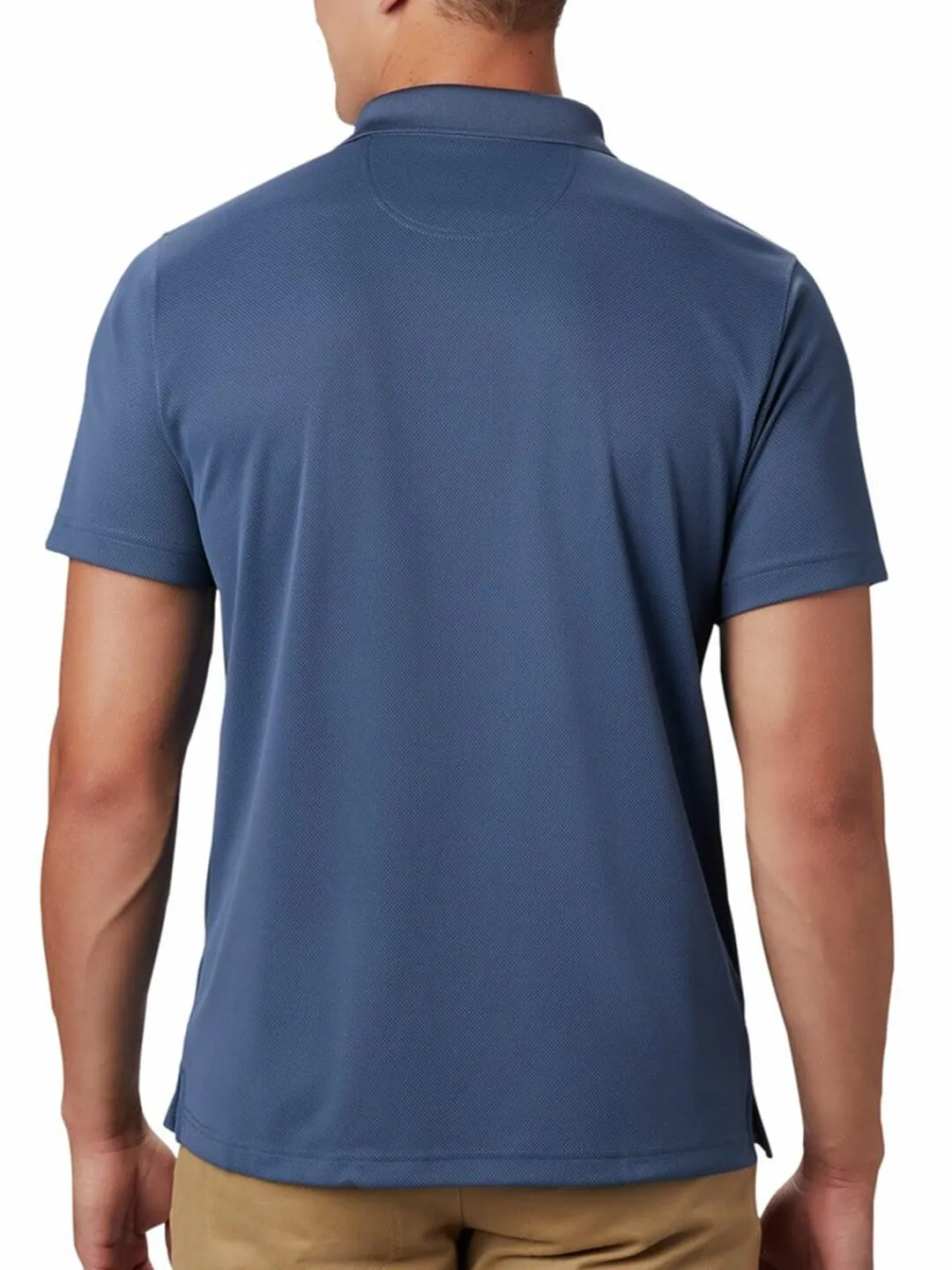 Columbia Men Navy Blue Omni-Wick Utilizer Polo Tshirt