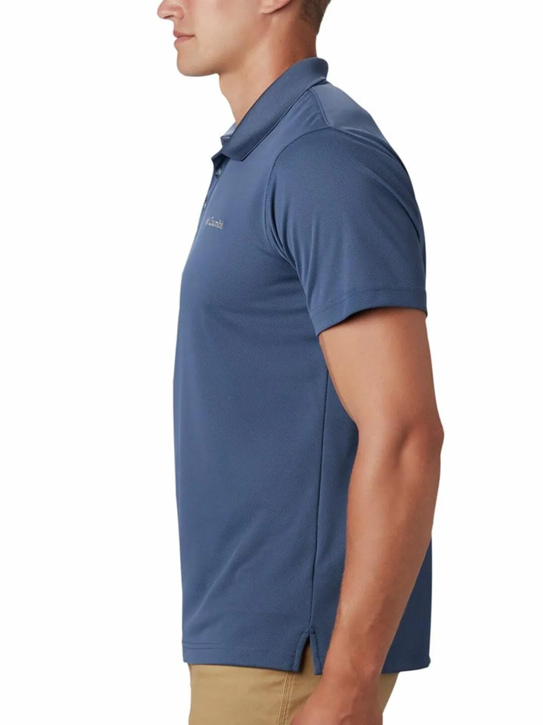 Columbia Men Navy Blue Omni-Wick Utilizer Polo Tshirt