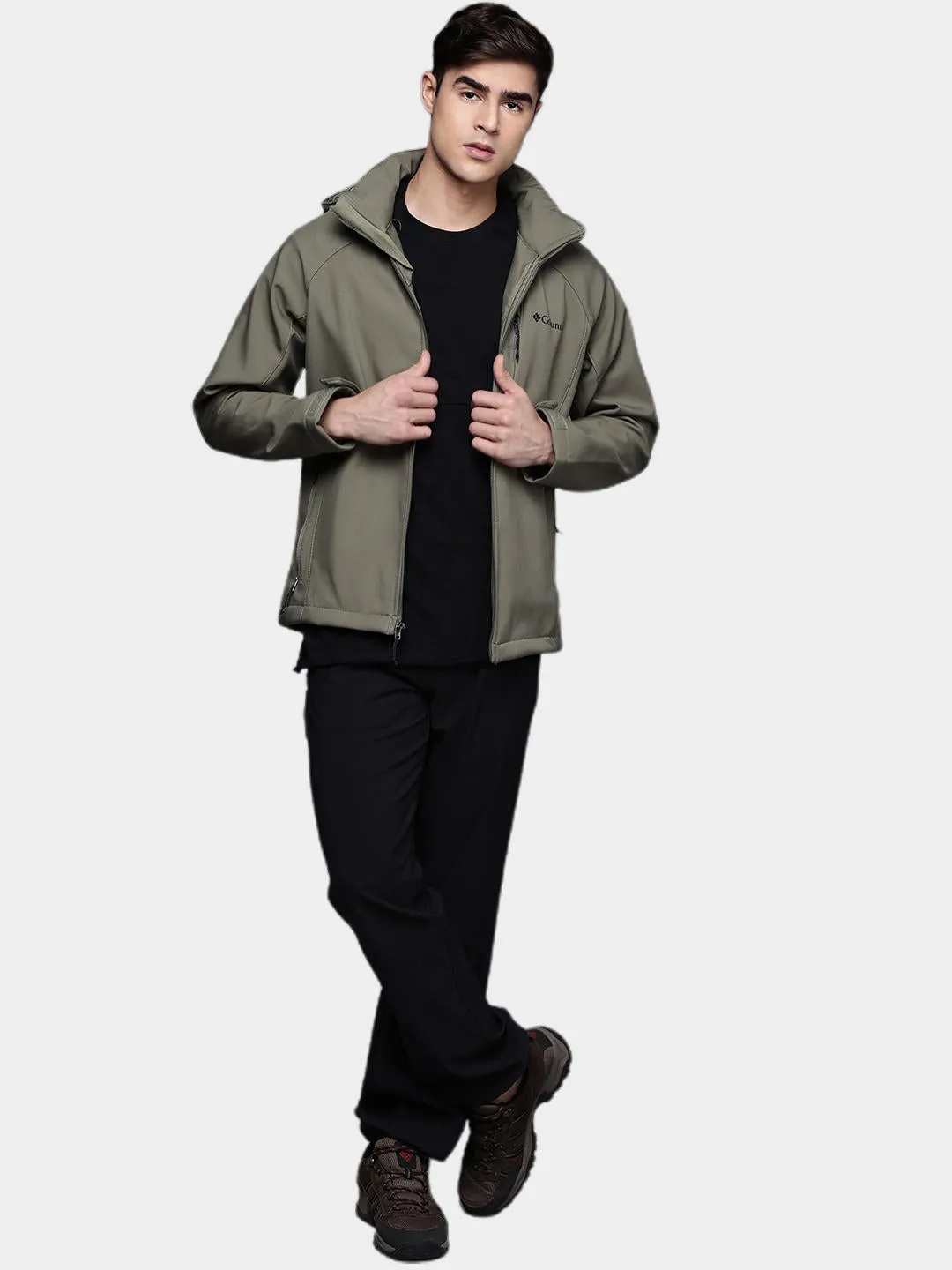 Columbia Men Olive Cascade Ridge II Softshell Jacket